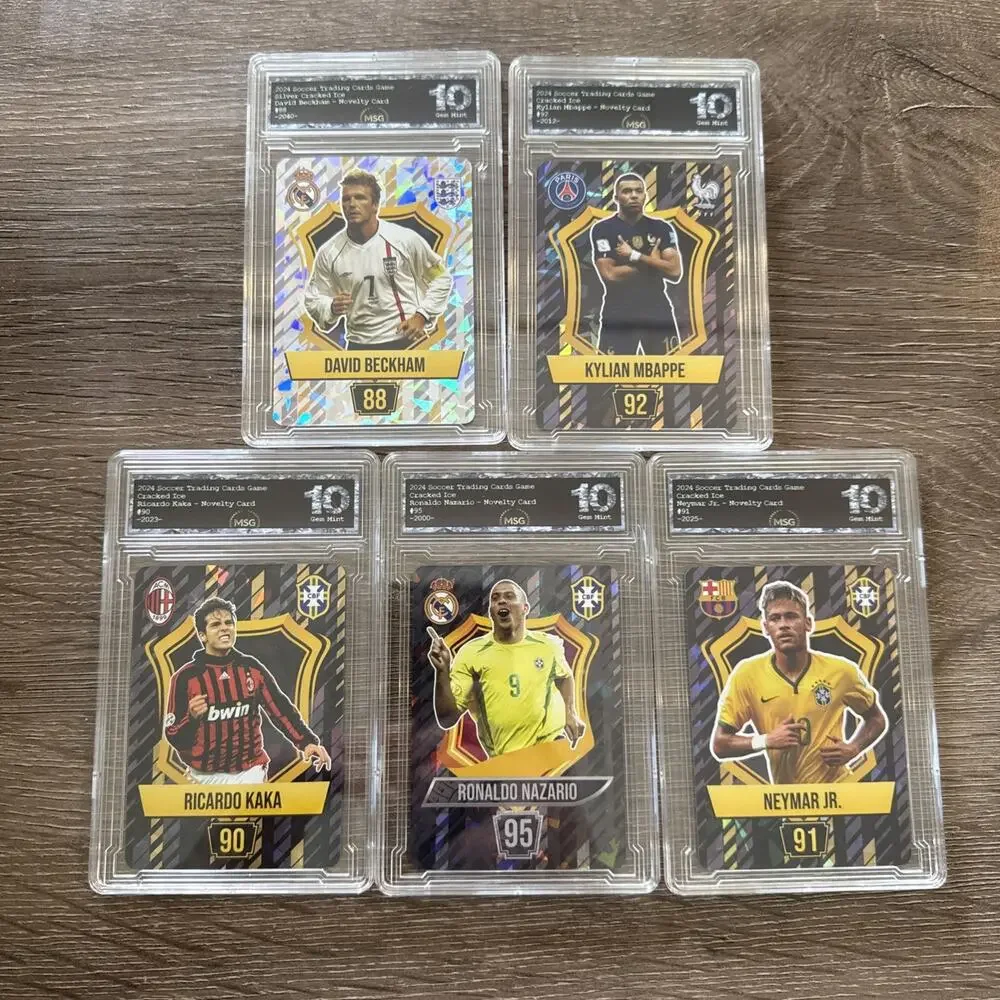 Ronaldo Nazario, Ricardo Kaka, David Beckham, Mbappe & Neymar Jr. Graded 10
